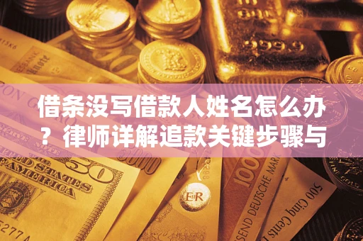 北京借条没写借款人姓名怎么办？律师详解追款关键步骤与证据链构建