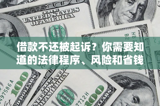 北京借款不还被起诉？你需要知道的法律程序、风险和省钱技巧