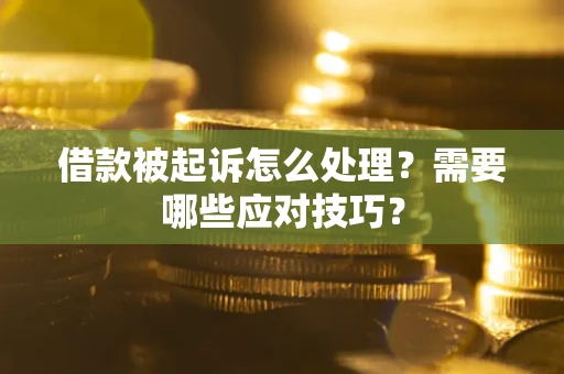 北京借款被起诉怎么处理？需要哪些应对技巧？