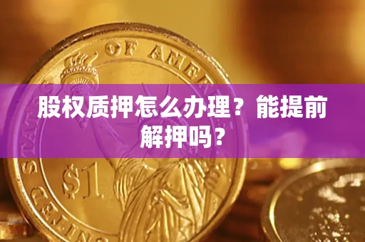 北京股权质押怎么办理？能提前解押吗？